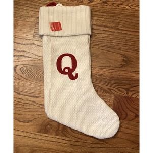 Letter Q Monogram Stocking Wondershop White Holiday Initial Christmas Target 20"